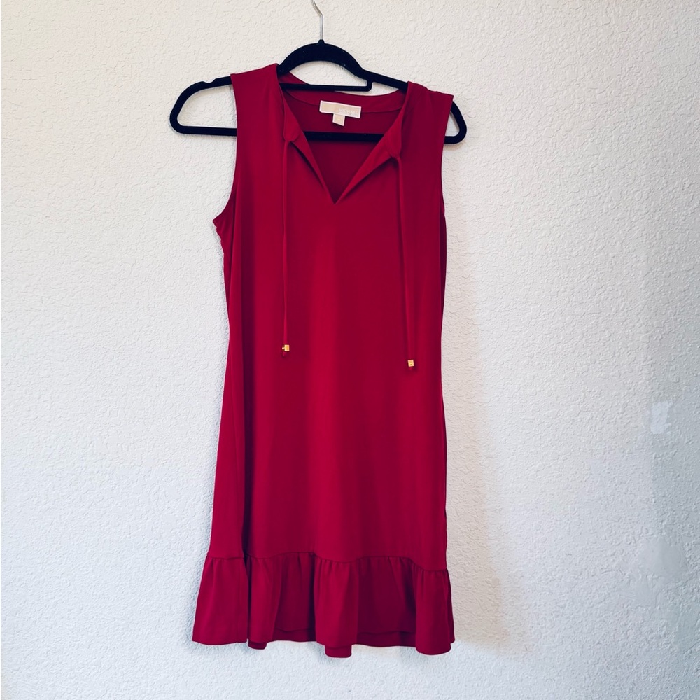 Michael Kors Vibrant Red Sleeveless Mini Dress